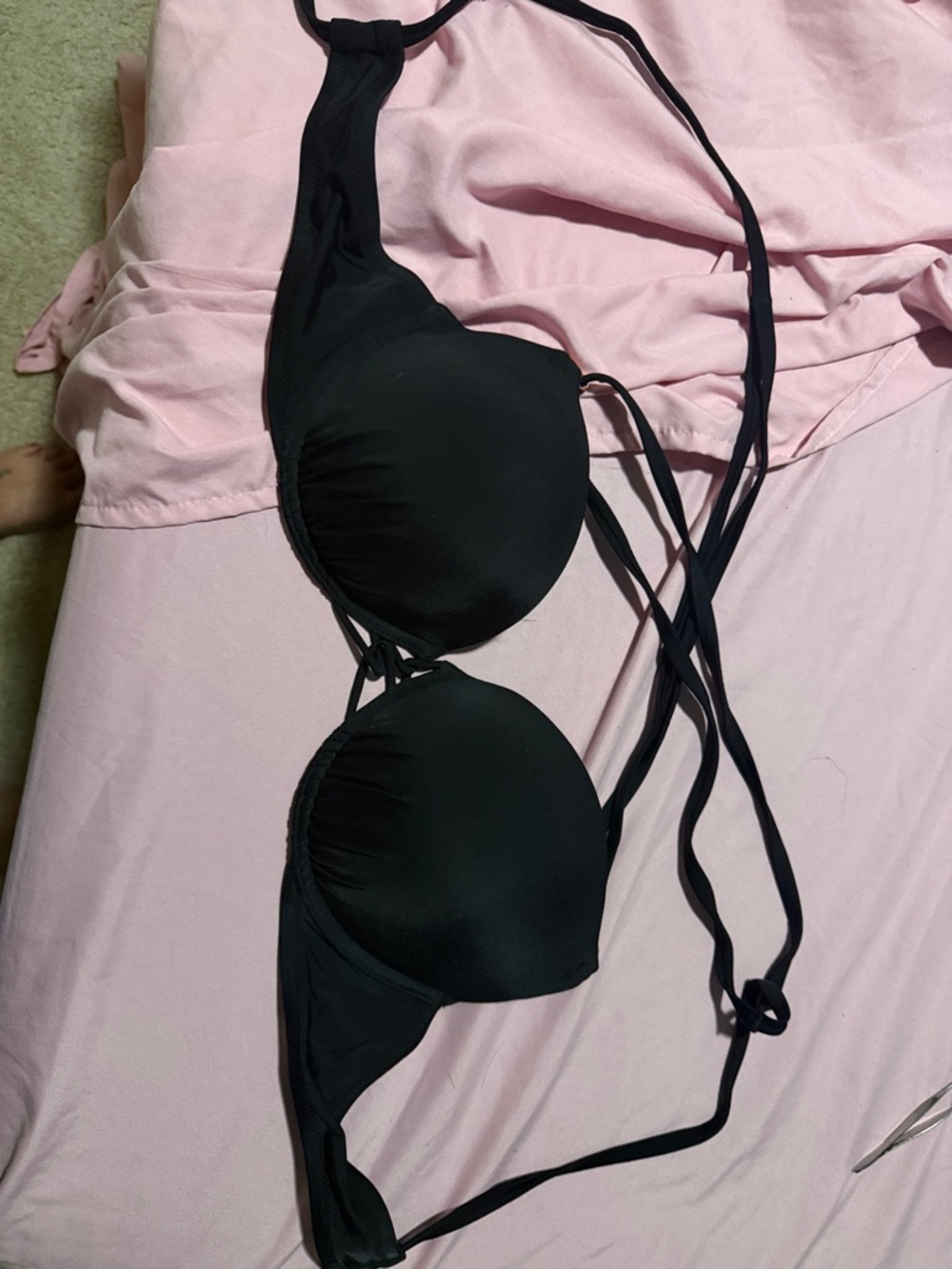 Shade & Shore Black Push-Up Bikini Top